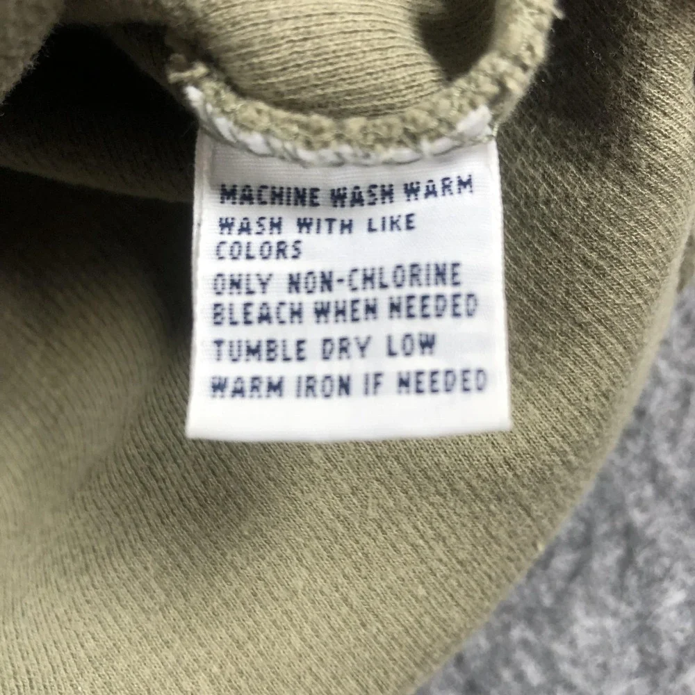 Polo Ralph Lauren Sweater Mens‎ Large Taupe Green 1/4 Zip Mock Neck Cotton
